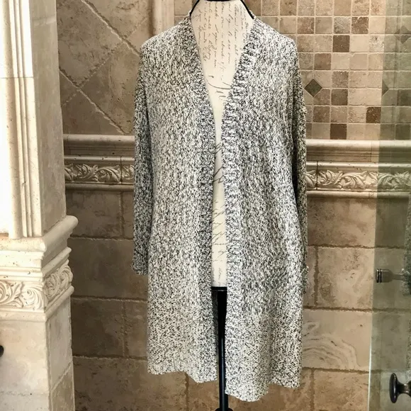 Ann Taylor LOFT Chunky Knit Sweater Cardigan w/ Back Slit
