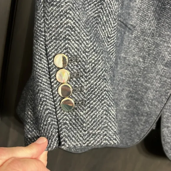 Ann Taylor NWT Navy Tweed Blazer Size 14