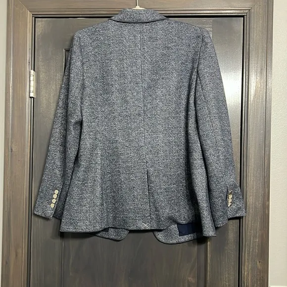 Ann Taylor NWT Navy Tweed Blazer Size 14