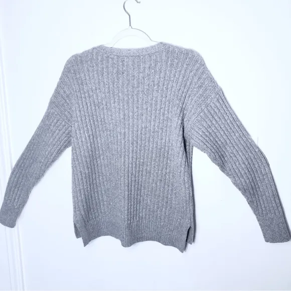 Ann Taylor Sweater Alpaca&amp;Wool Blend Womens Sz S Soft Warm Gray Business Casual