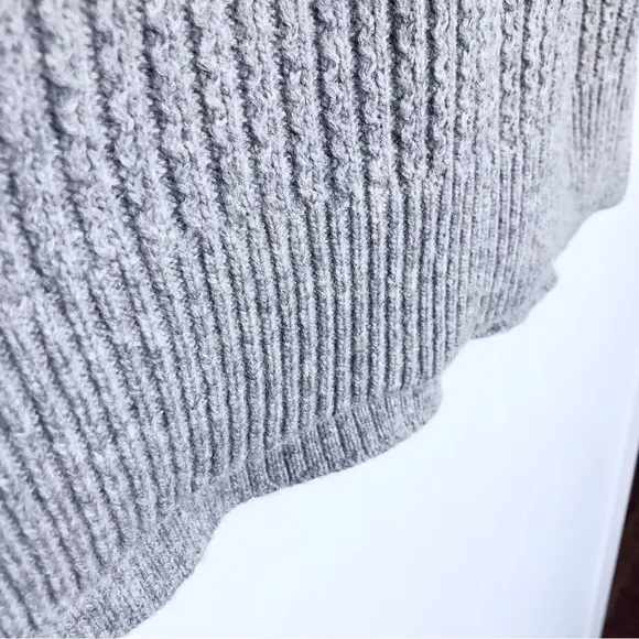 Ann Taylor Sweater Alpaca&amp;Wool Blend Womens Sz S Soft Warm Gray Business Casual