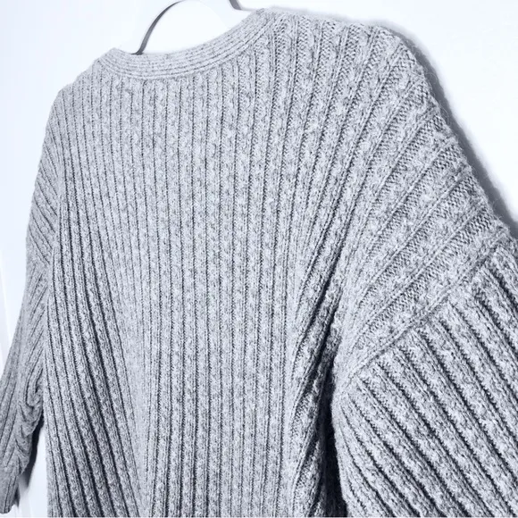 Ann Taylor Sweater Alpaca&amp;Wool Blend Womens Sz S Soft Warm Gray Business Casual