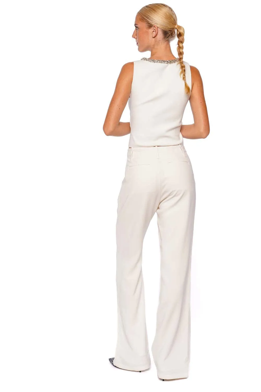 Ansel Ivory Tailored Trouser