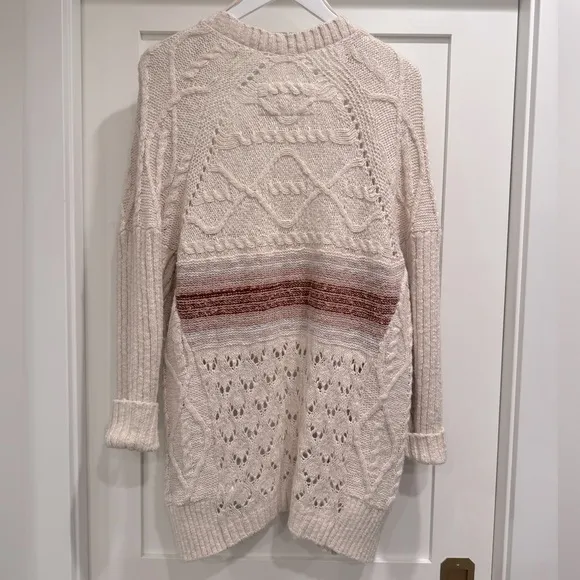 Anthropologie PILCRO Jemma Cable Knit Oversized Cardigan Sweater Size XS/S EUC