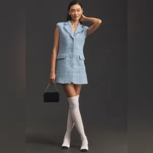 Anthropology Maeve Sleeveless Tweed Blazer Mini Dress