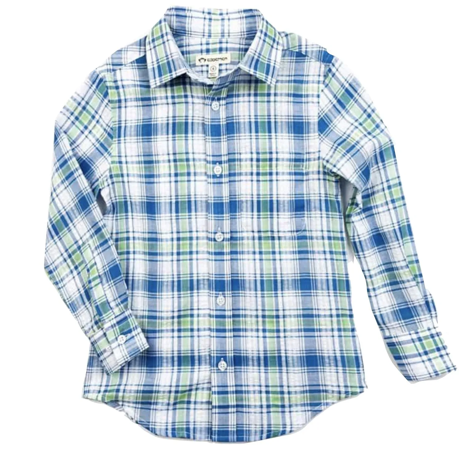 Appaman Sea Blue Plaid Shirt