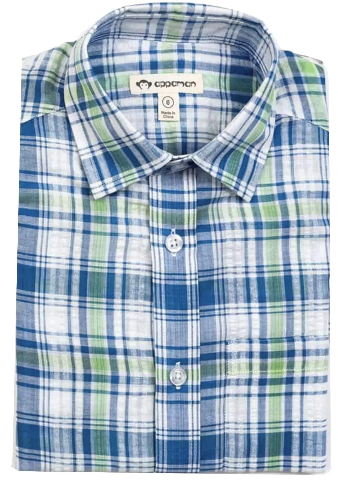 Appaman Sea Blue Plaid Shirt