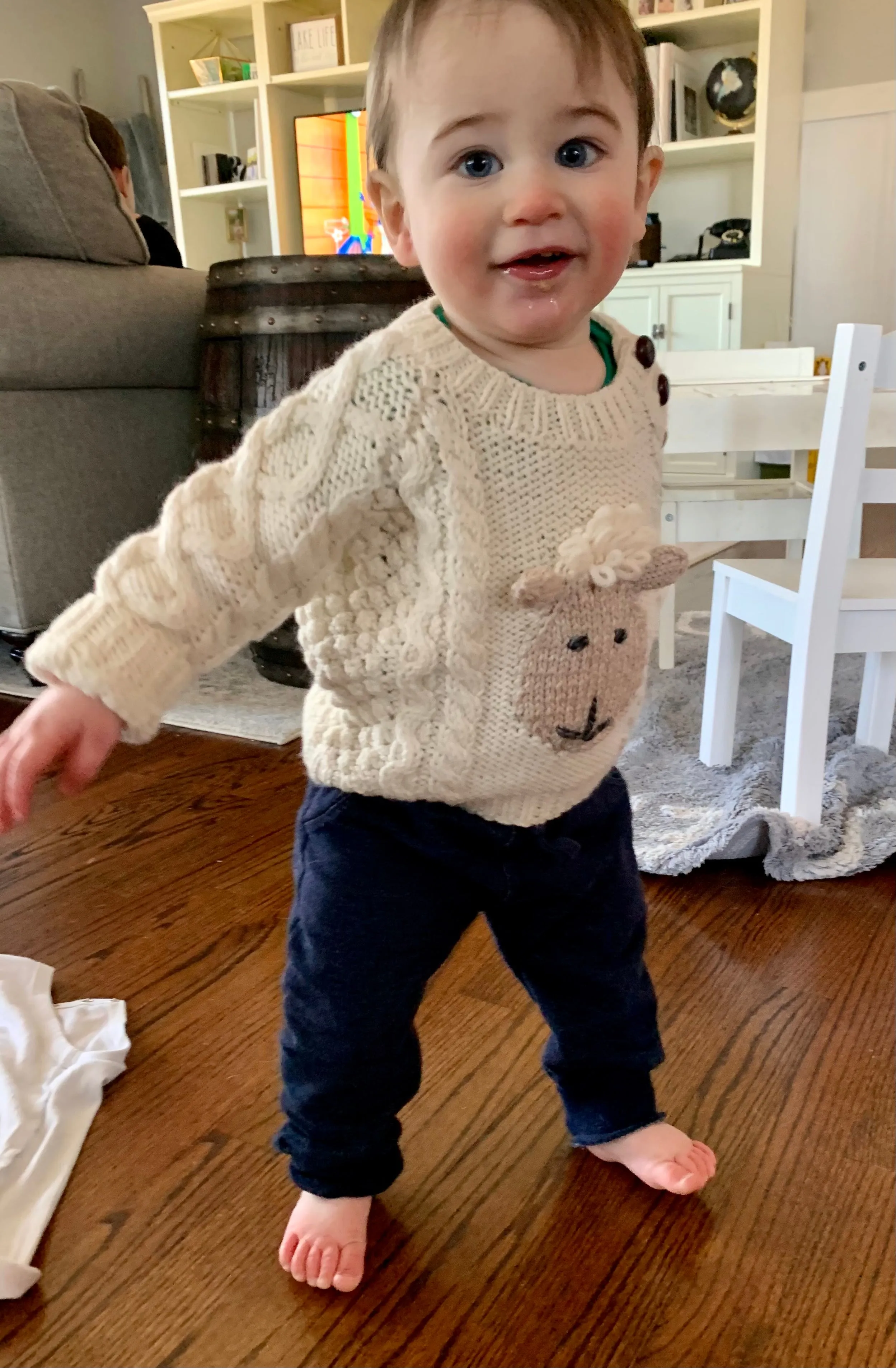 Aran Cable Fisherman Handknit Crew