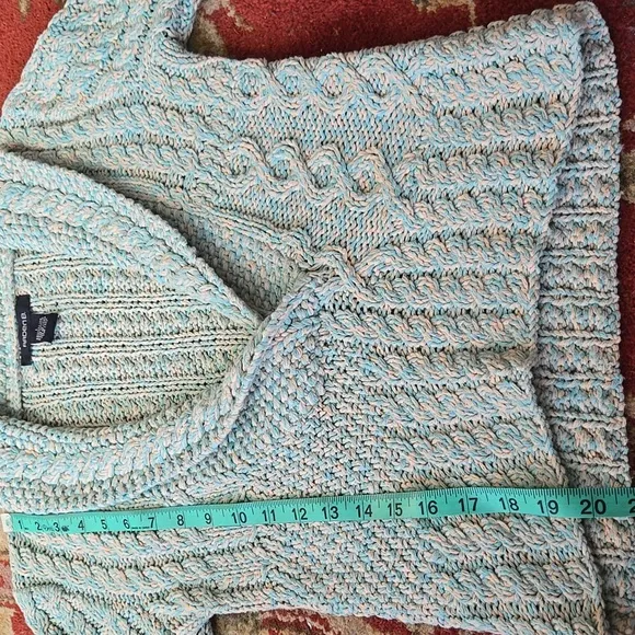Arden B. Y2K chunky knit sweater mint Cable