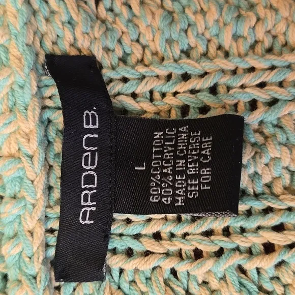 Arden B. Y2K chunky knit sweater mint Cable