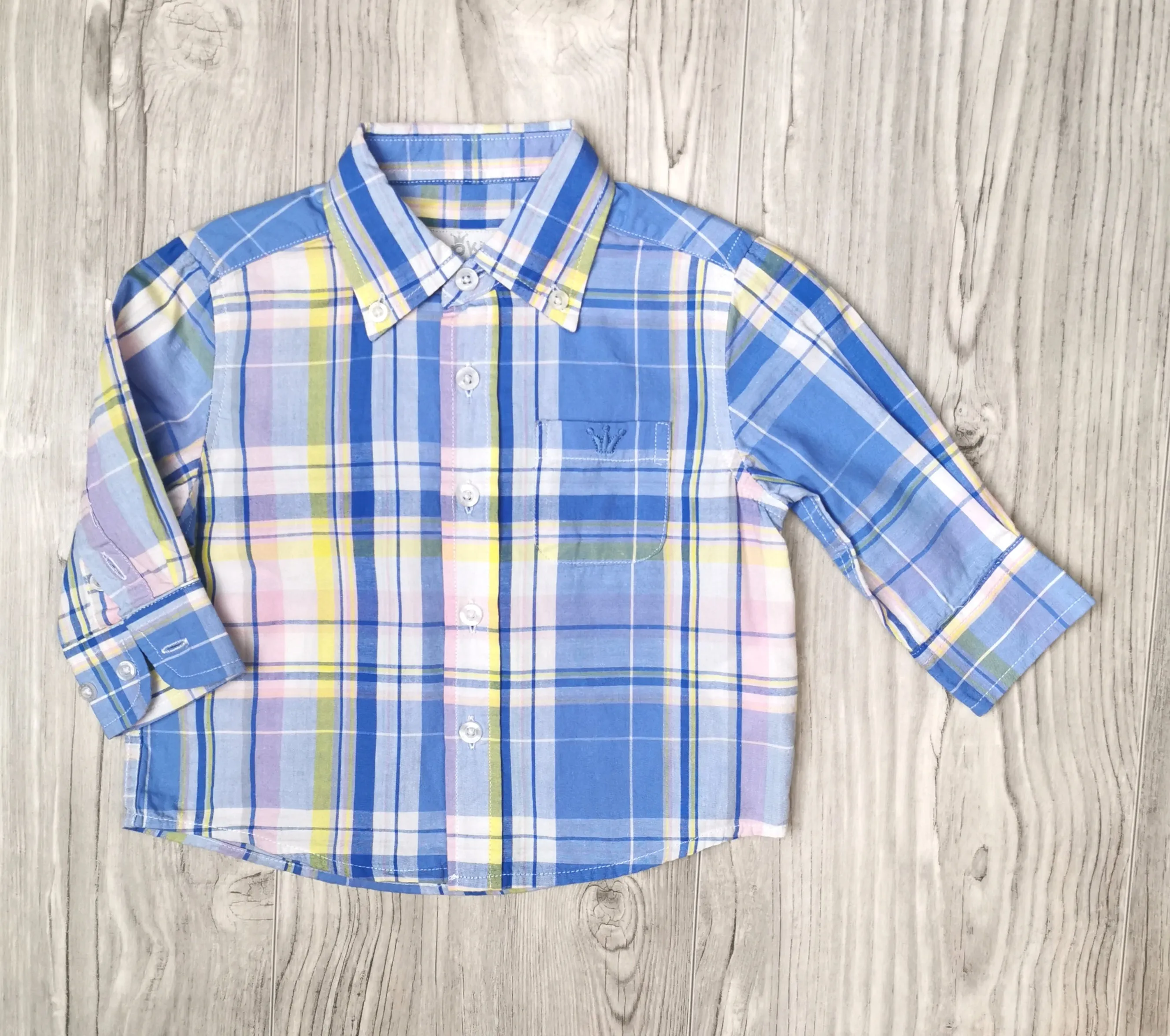 BABY BOY SIZE 6 MONTHS - EPK, Long-sleeve Dress Shirt EUC B34