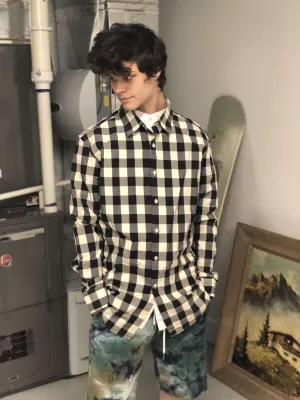 Balmain Black and White Flannel Size L
