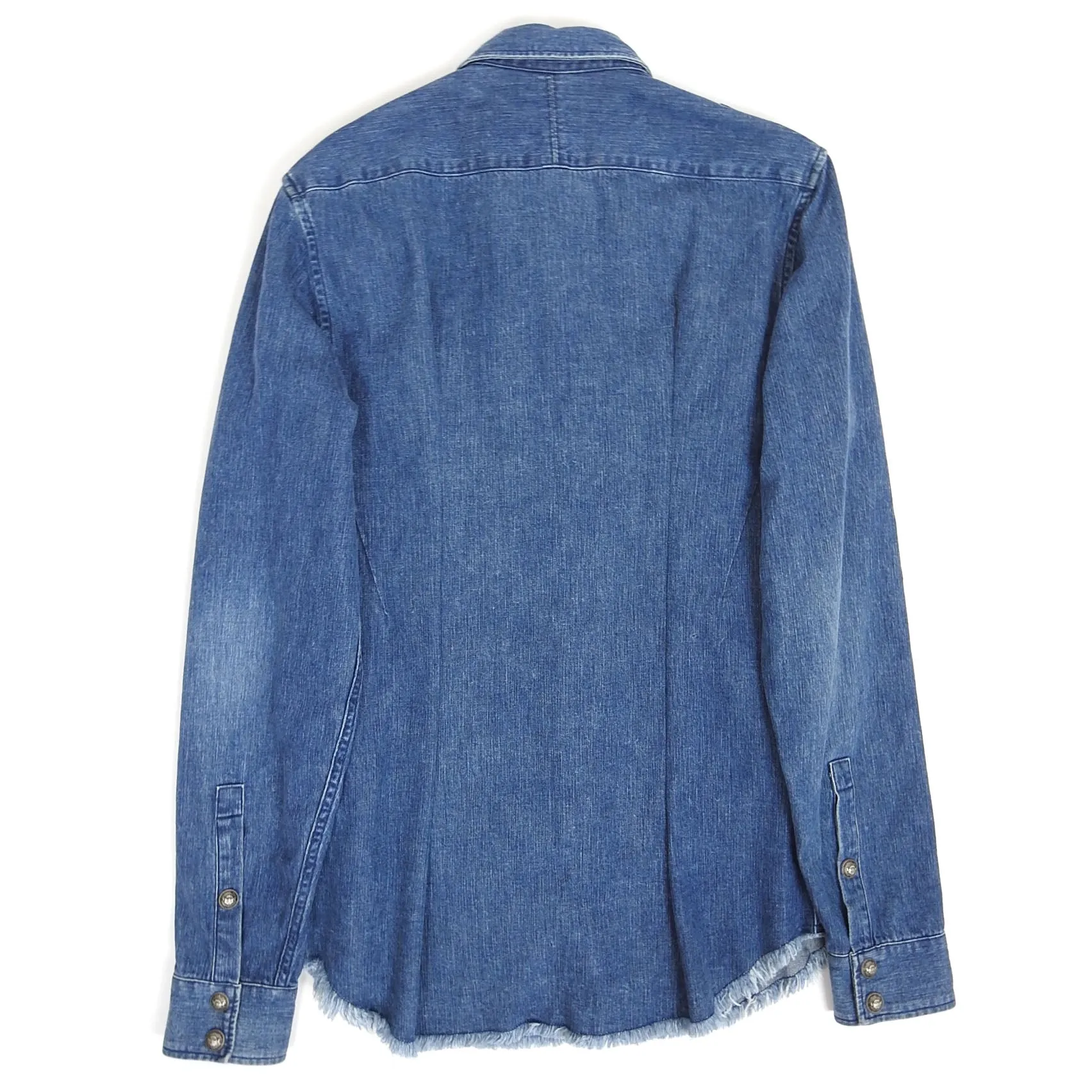 Balmain Denim Military Shirt Size 39