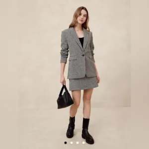 Banana Republic WOOL-BLEND HOUNDSTOOTH BLAZER Size 6 NWOT
