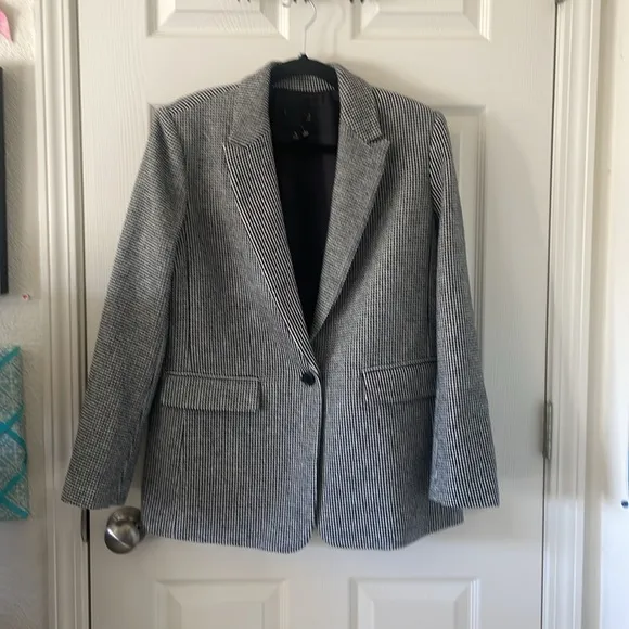 Banana Republic WOOL-BLEND HOUNDSTOOTH BLAZER Size 6 NWOT