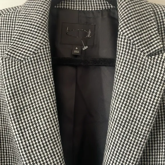 Banana Republic WOOL-BLEND HOUNDSTOOTH BLAZER Size 6 NWOT