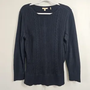 Barbour Cable Knit Sweater in Navy - Size 10