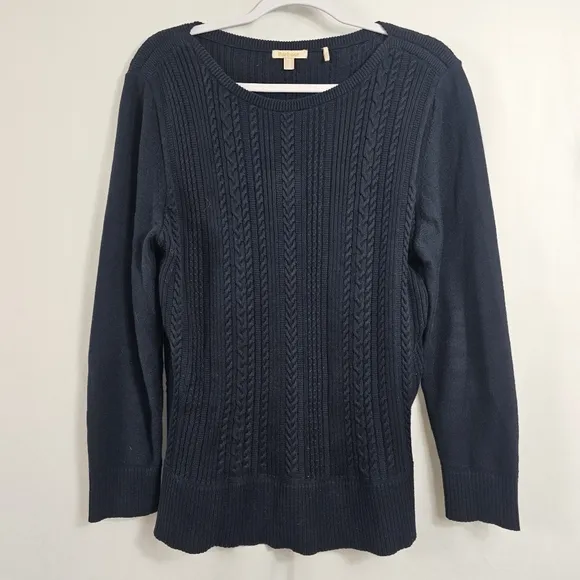 Barbour Cable Knit Sweater in Navy - Size 10