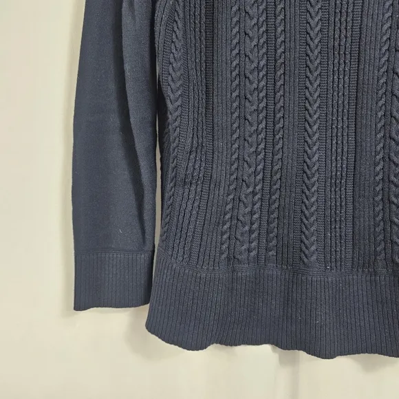 Barbour Cable Knit Sweater in Navy - Size 10