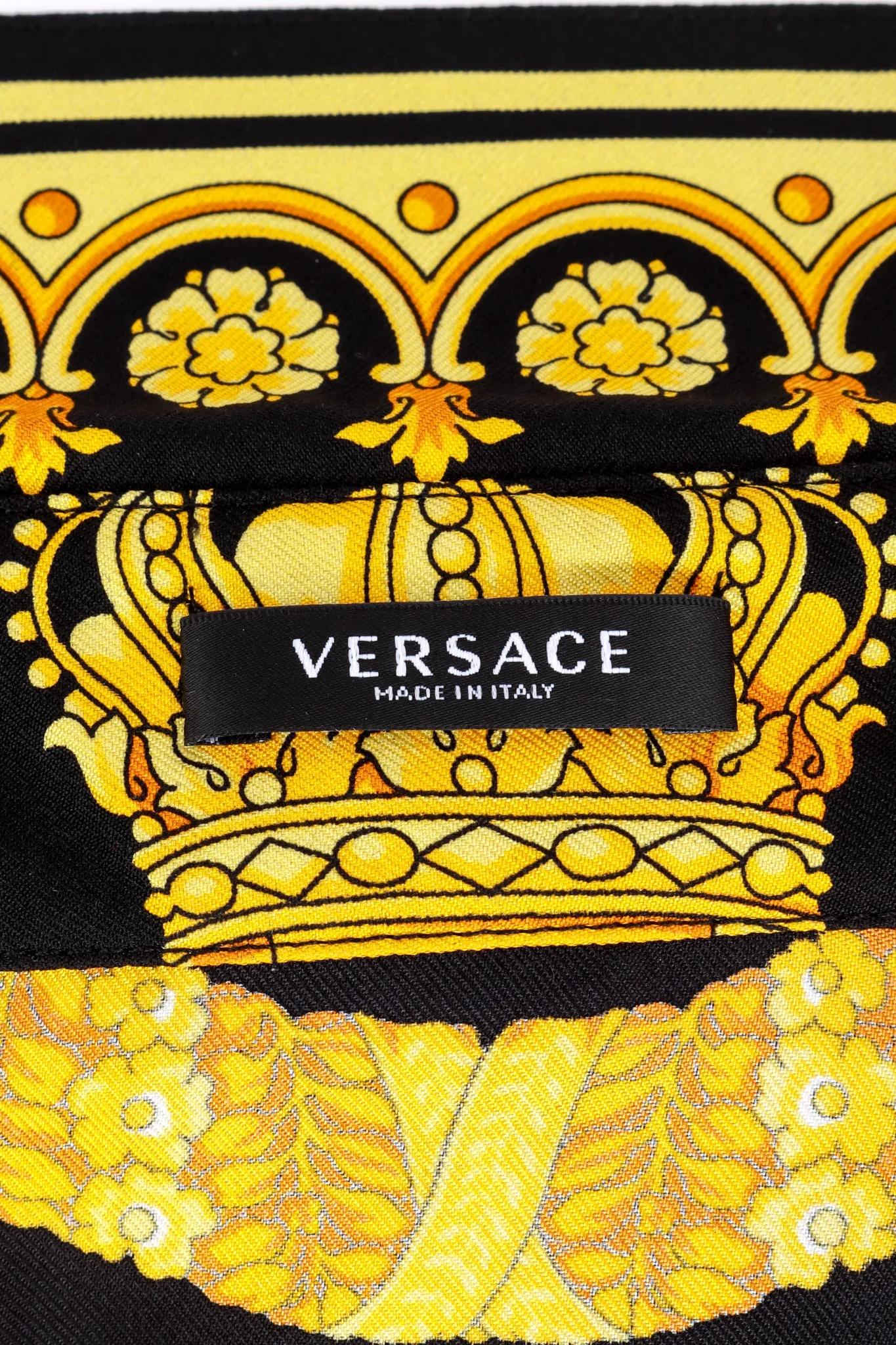 Baroque Crown Silk Button Up