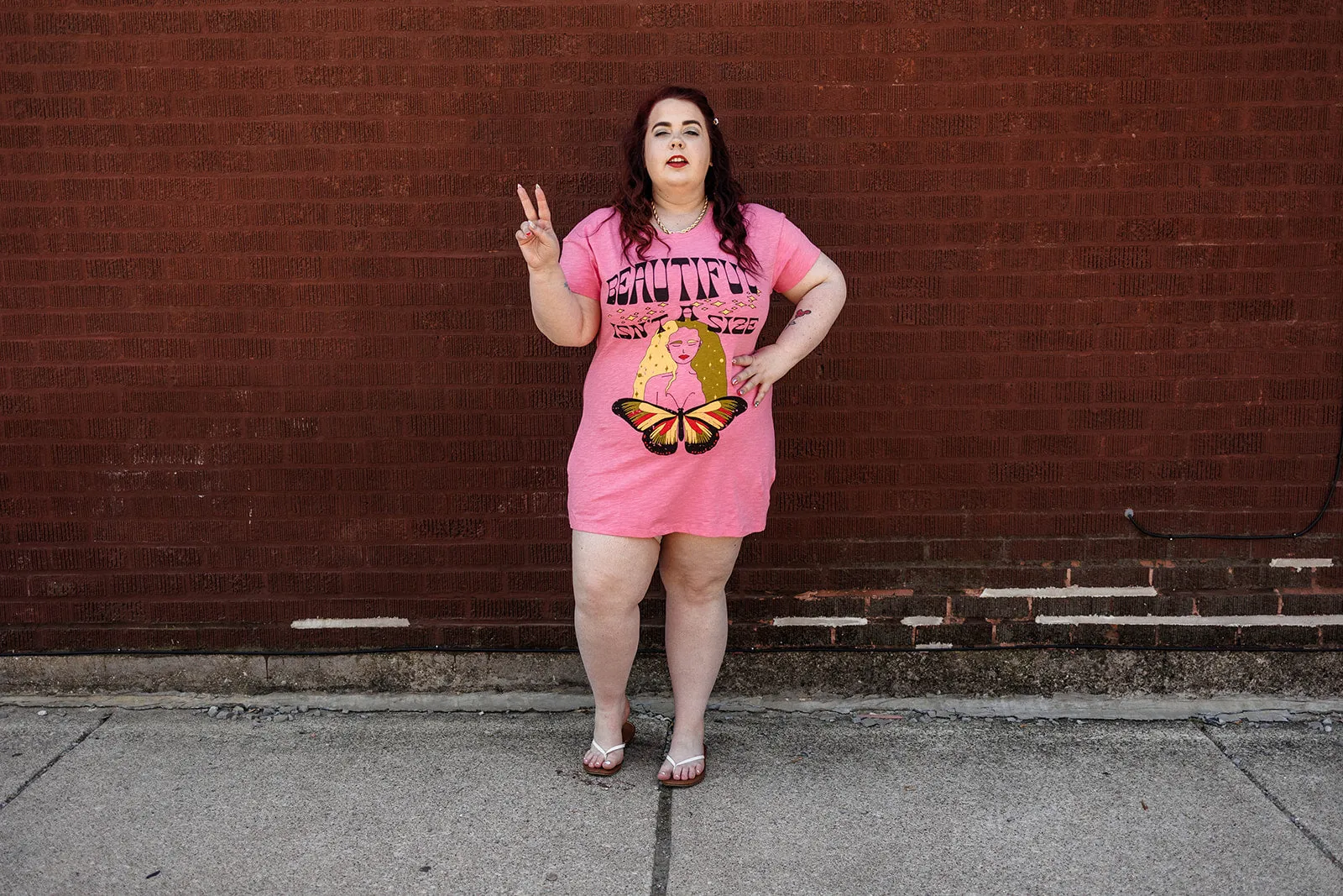 beautiful isn't a size t-shirt dress