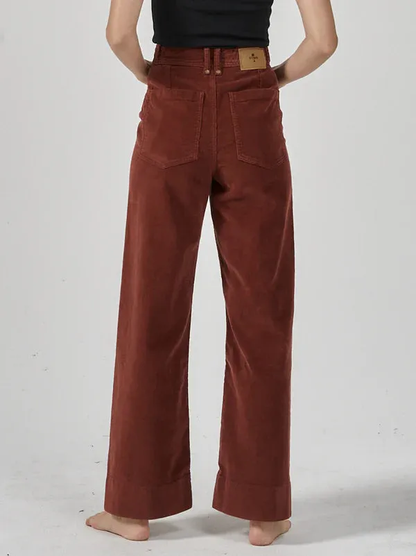 Belle Cord Pant Burnt Henna