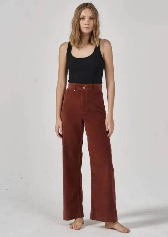 Belle Cord Pant Burnt Henna