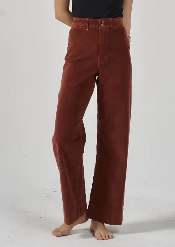 Belle Cord Pant Burnt Henna
