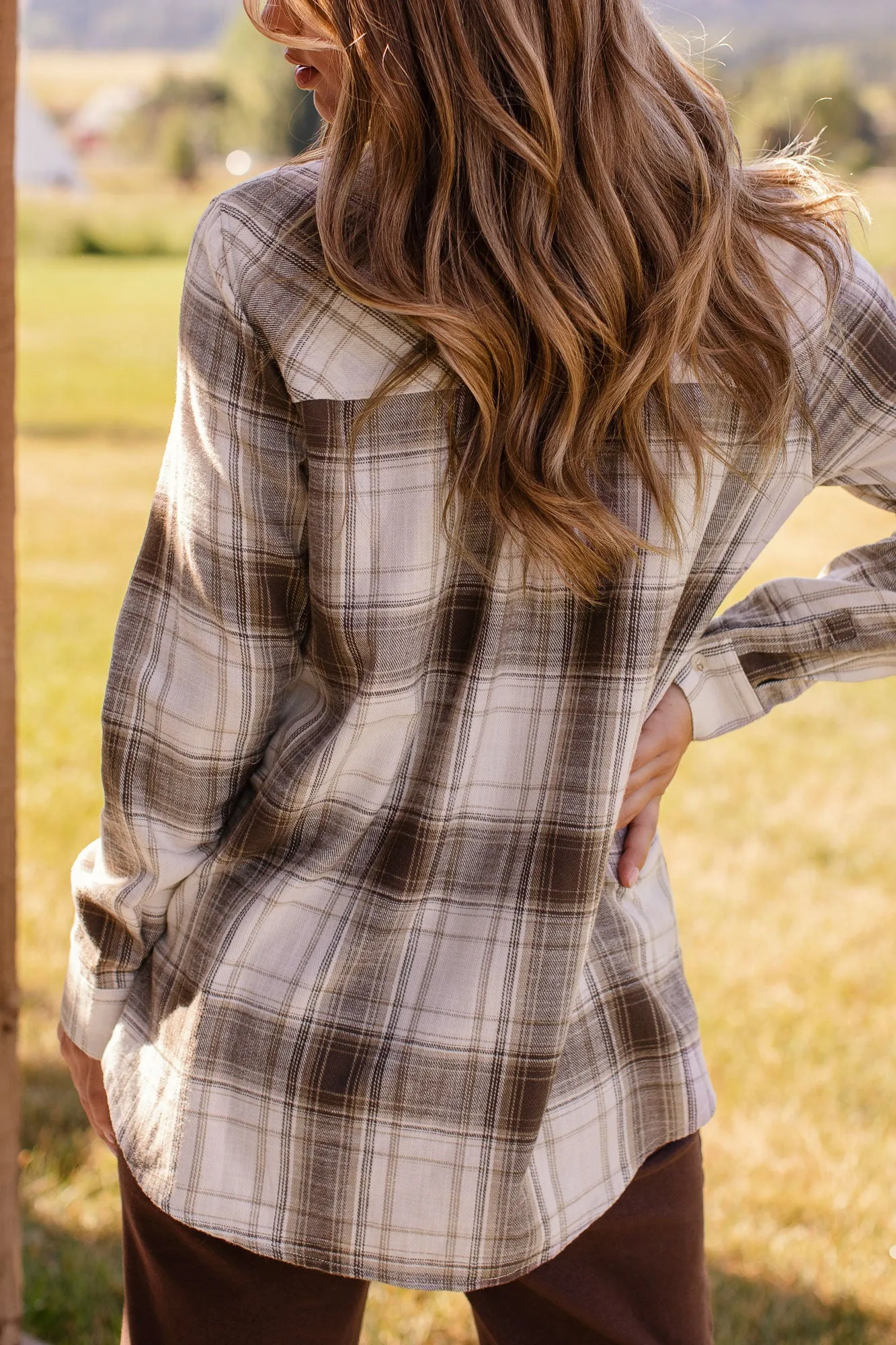 Beth Taupe Plaid Shirt