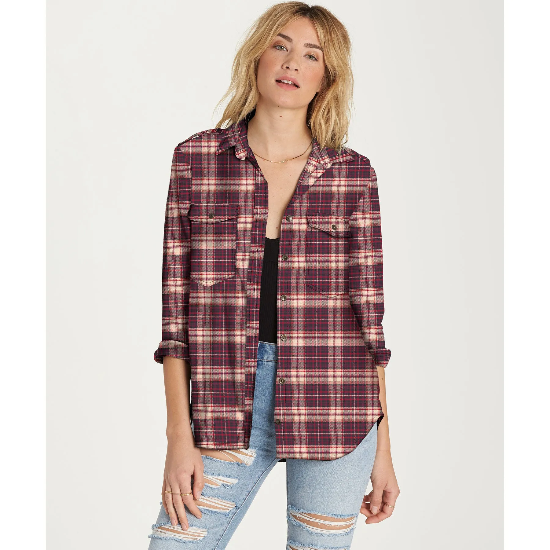 Billabong Women's Venture Out Long Sleeve Flannel Shirt | Multi