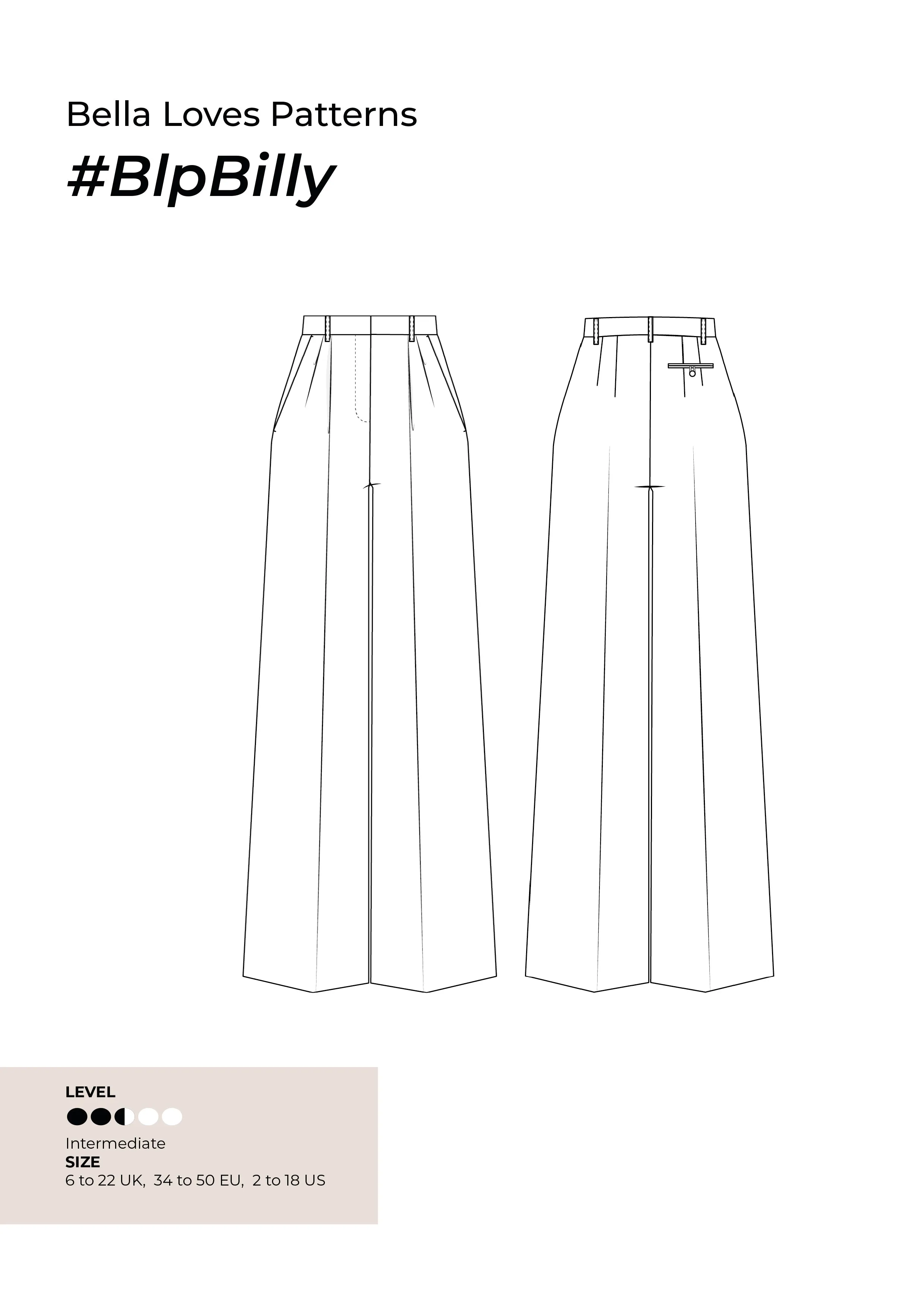 BILLY TROUSERS – PDF SEWING PATTERN