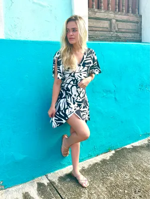 Black Paradise Wrap Dress/ Short