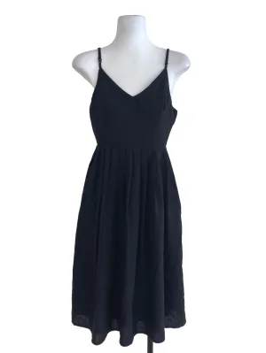 Black Plain A Line Dress