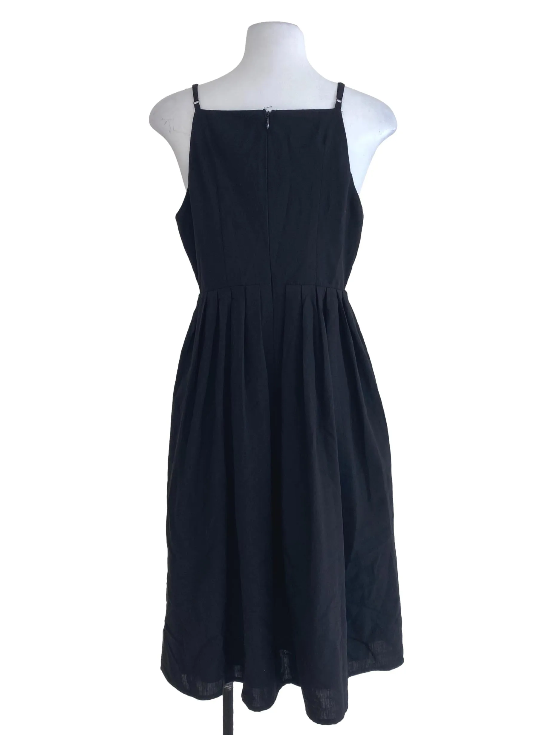 Black Plain A Line Dress