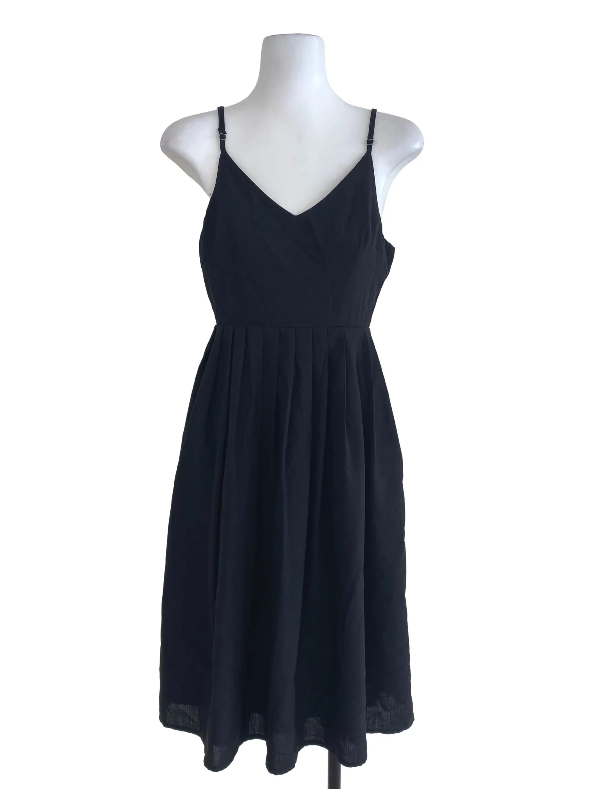 Black Plain A Line Dress