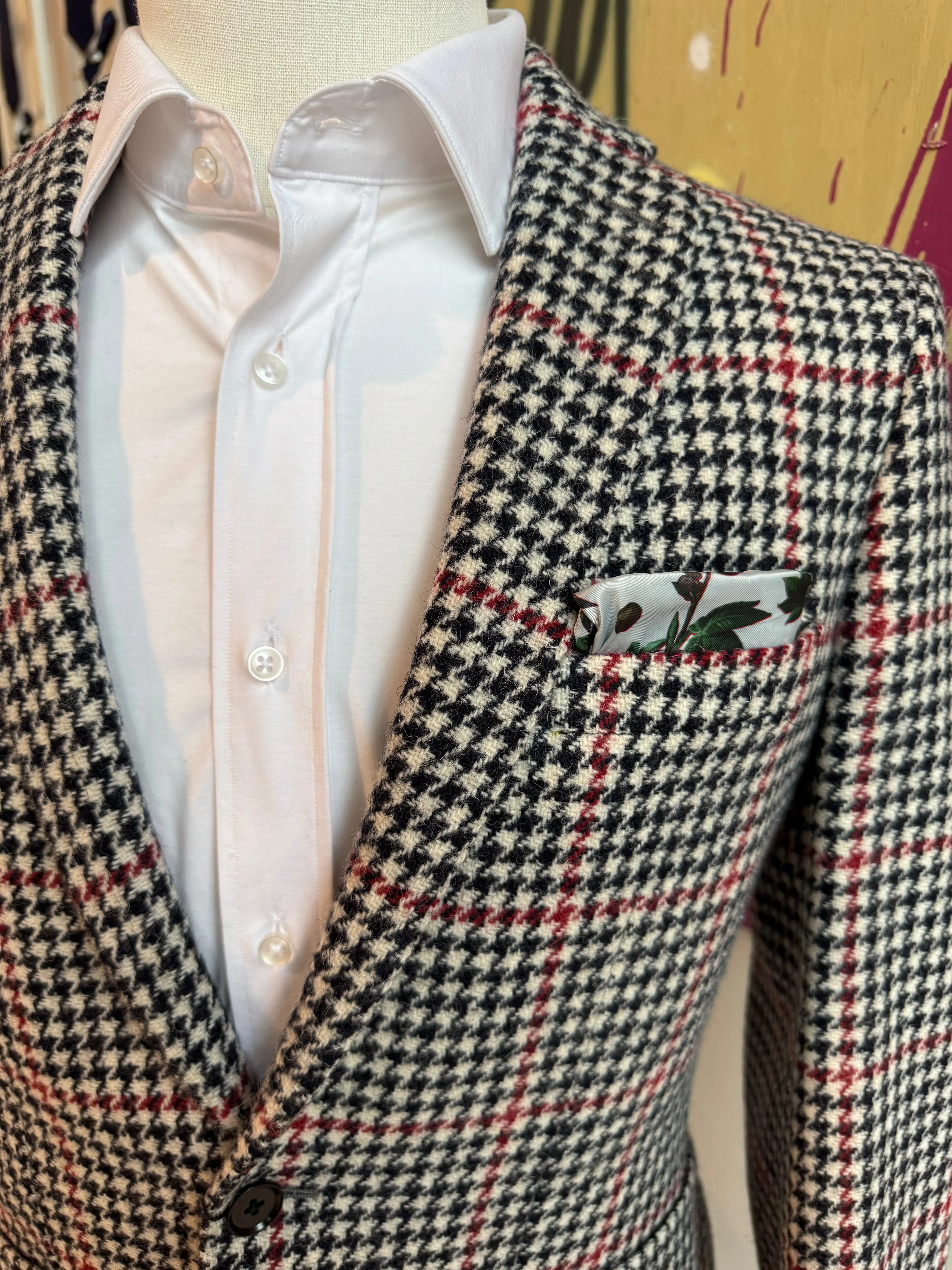 Black, White & Scarlet Tweed Blazer