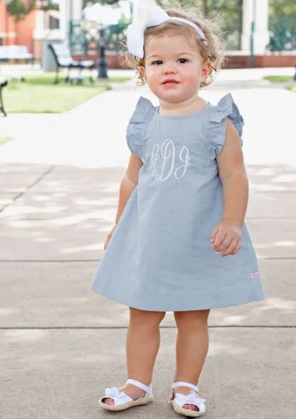 Blue Chambray Jumper Dress