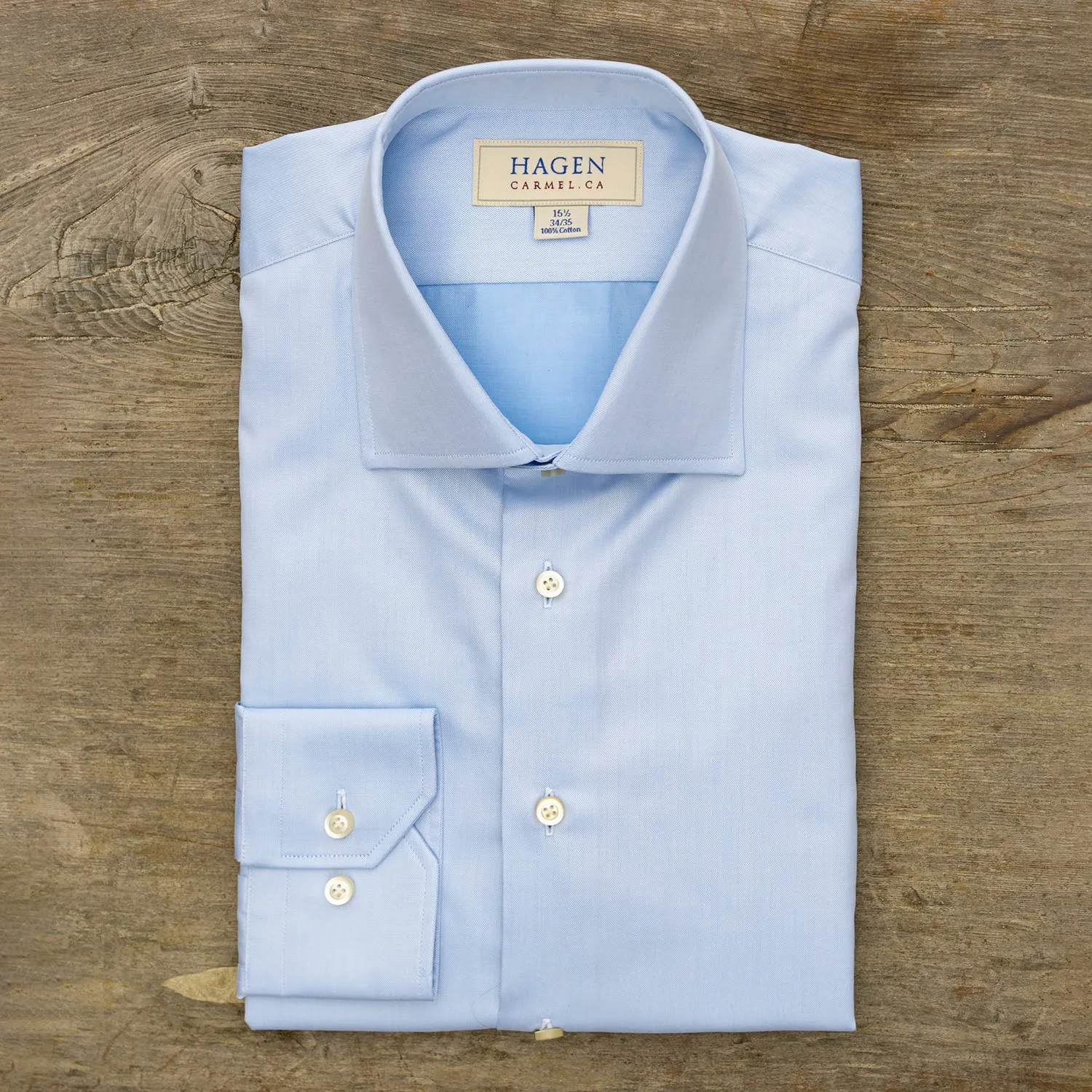 Blue Super Fine Twill Dress Shirt