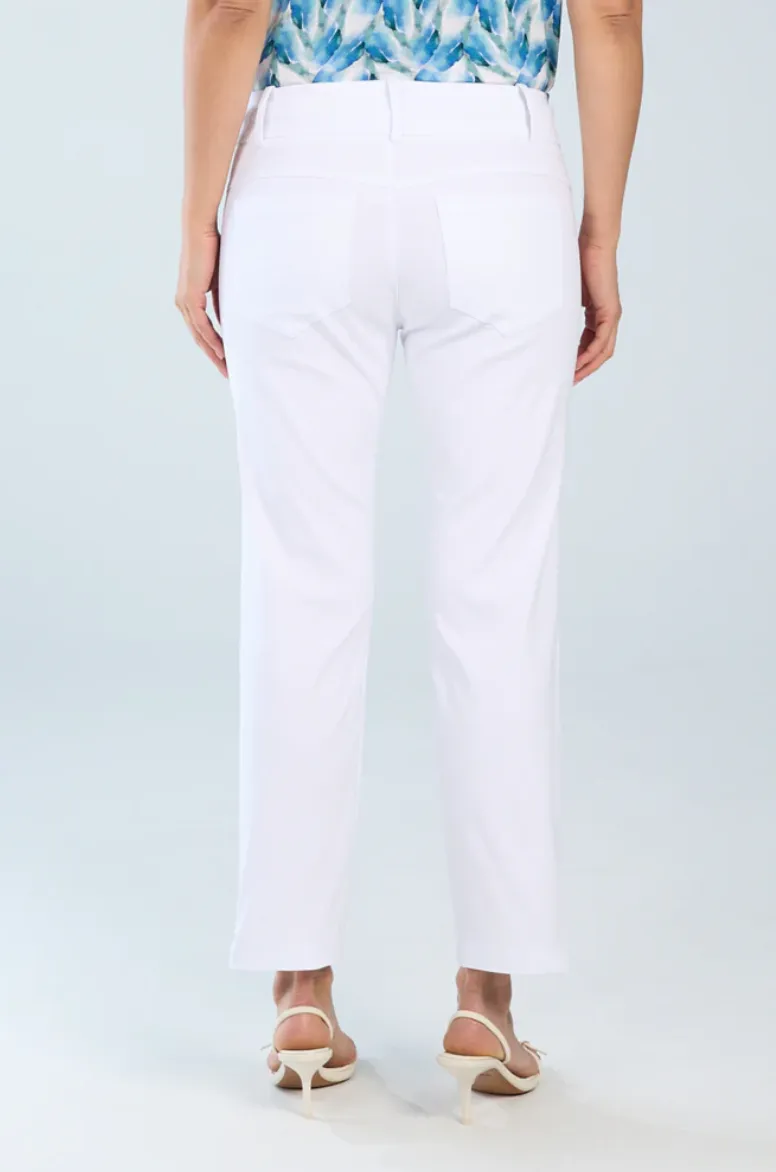 Brenda Beddome Original Crop Straight Leg Pant White