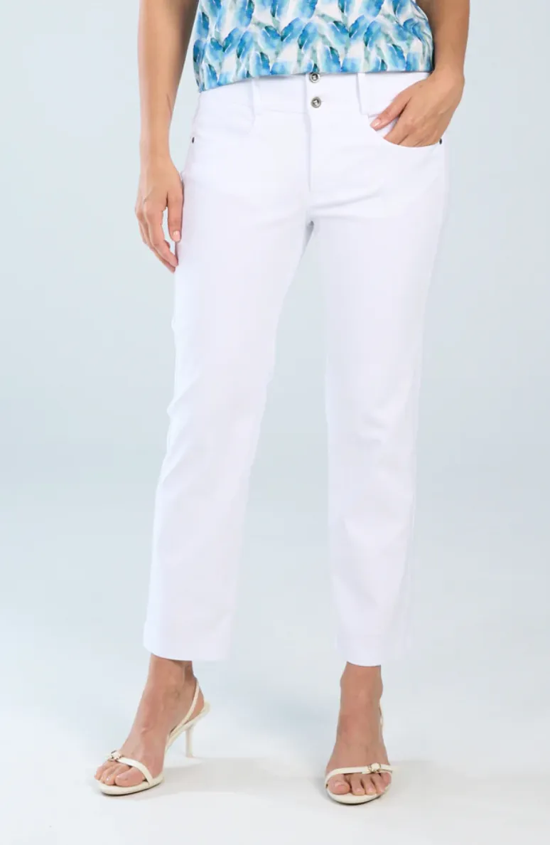 Brenda Beddome Original Crop Straight Leg Pant White