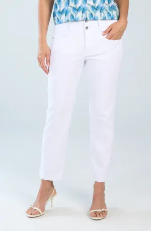 Brenda Beddome Original Crop Straight Leg Pant White