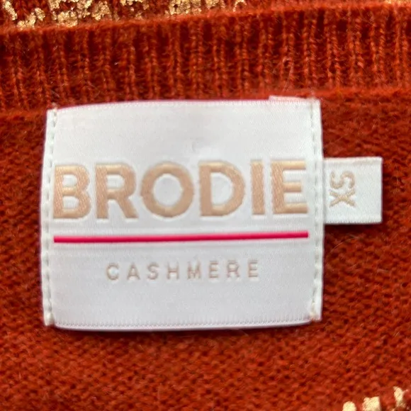 BRODIE 100% CASHMERE crew Neck Sweater XS