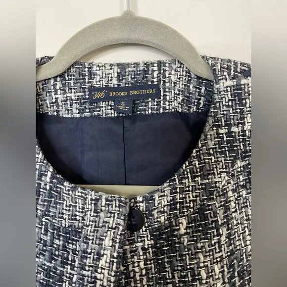 Brooks Brother Women’s Cotton Linen Summer tweed Blazer jacket Sz 6
