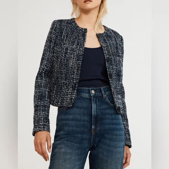 Brooks Brother Women’s Cotton Linen Summer tweed Blazer jacket Sz 6