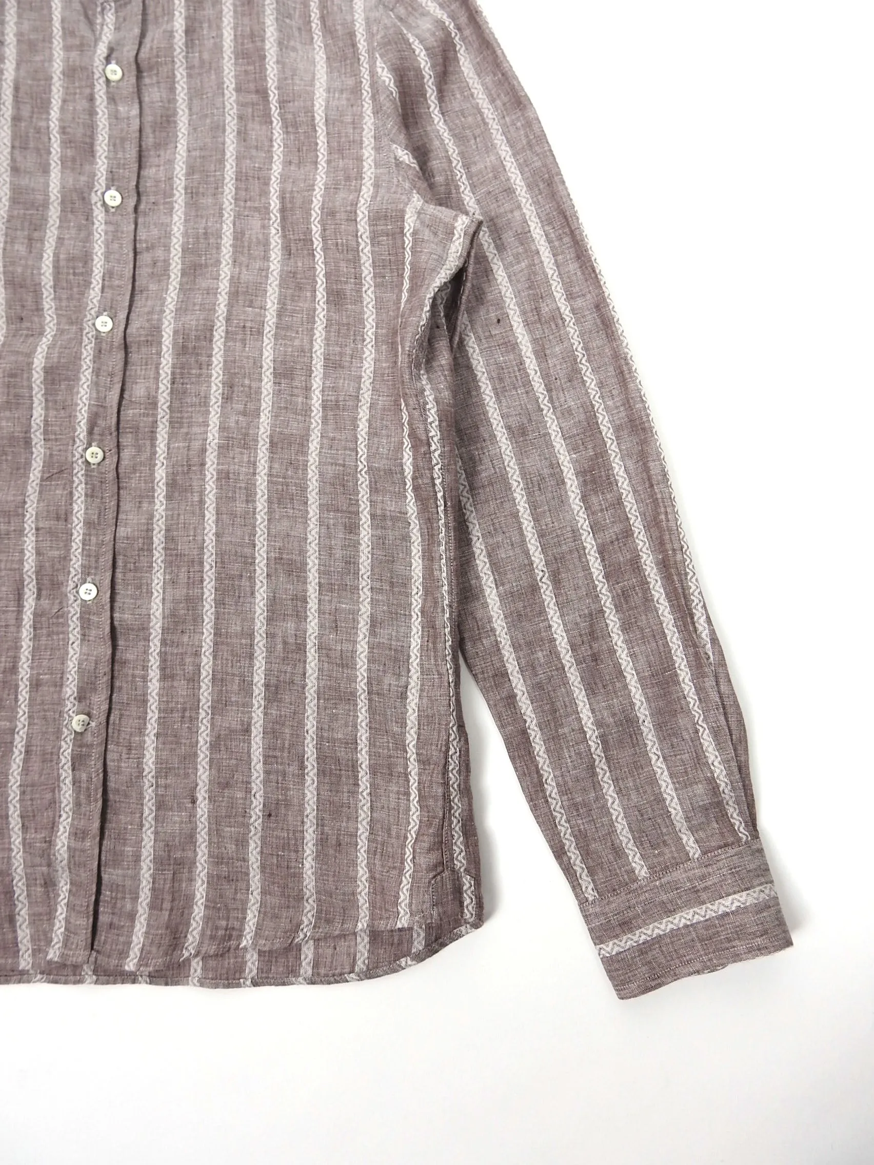 Brunello Cucinelli Striped Linen Shirt Size Small