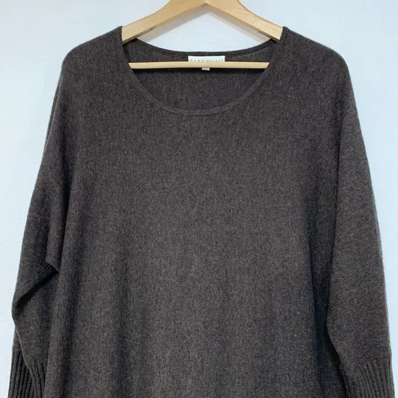 Bryn walker tunic crewneck sweater brown S G22