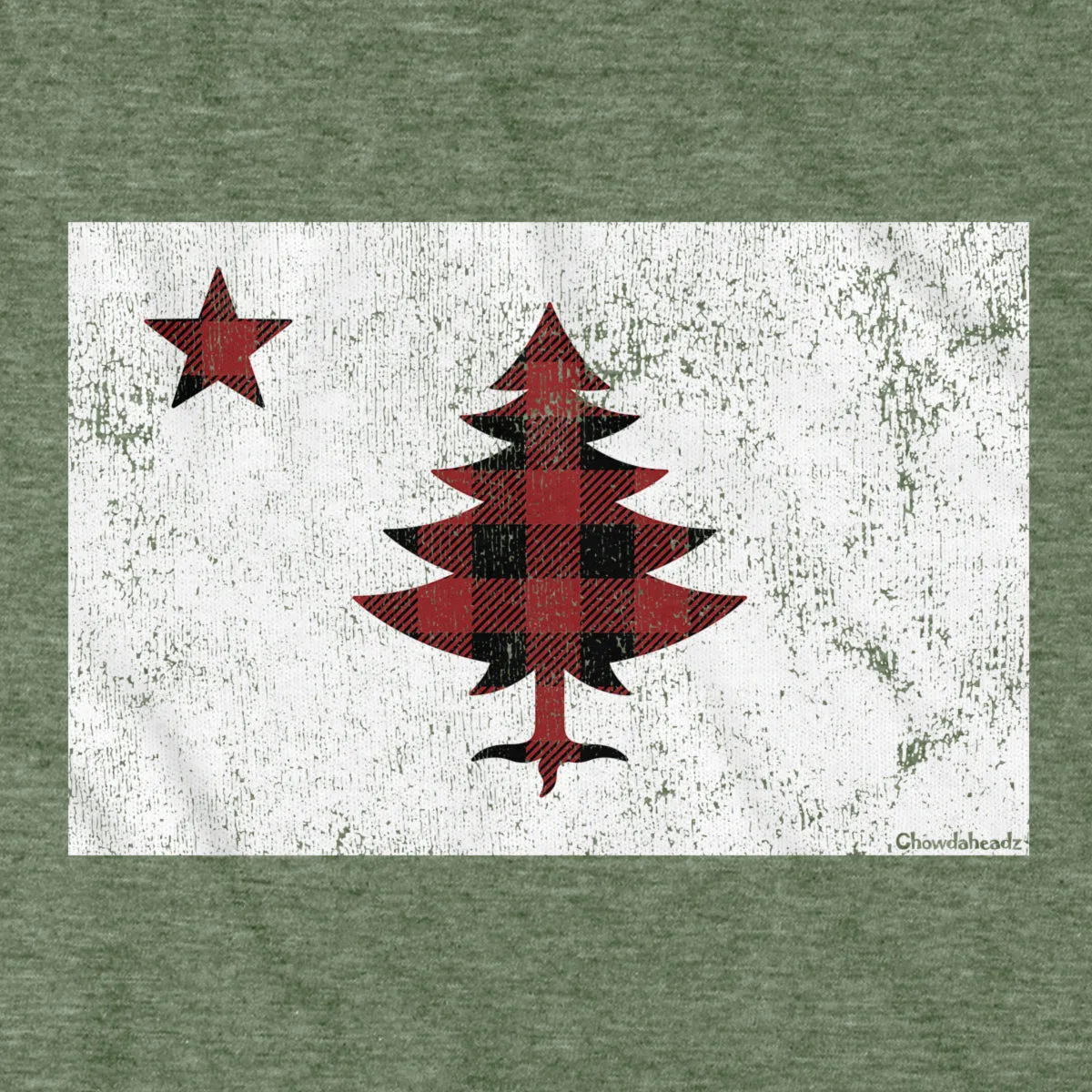 Buffalo Plaid Maine Flag T-Shirt