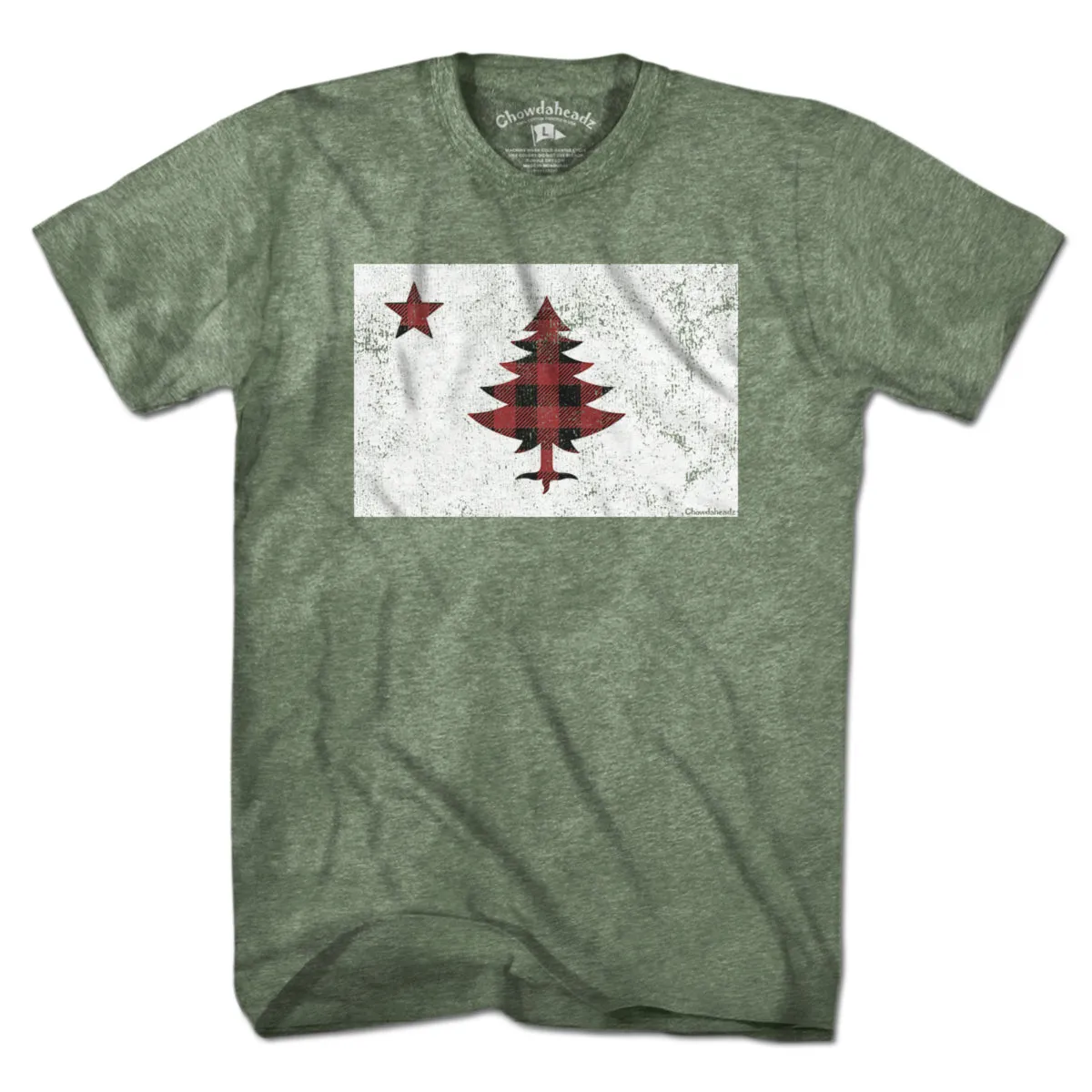 Buffalo Plaid Maine Flag T-Shirt