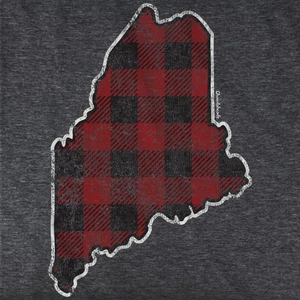 Buffalo Plaid Maine T-Shirt