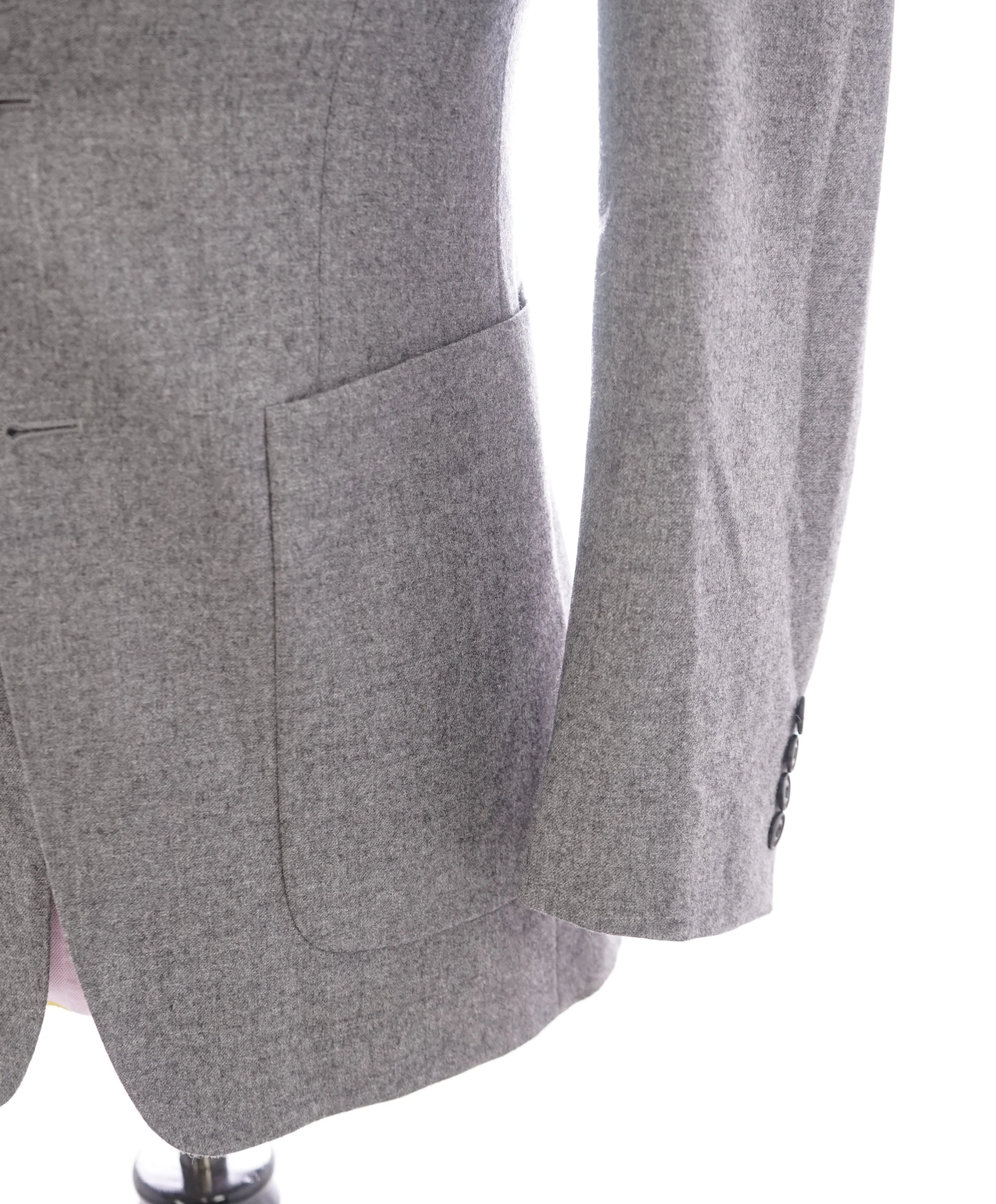 BURBERRY LONDON - "Millbank" Gray Flannel Wool Patch Pocket Blazer - 38R
